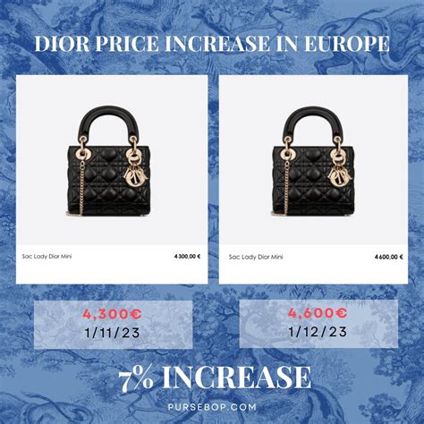 dior caro price increase 2022|Dior cannage bag price.